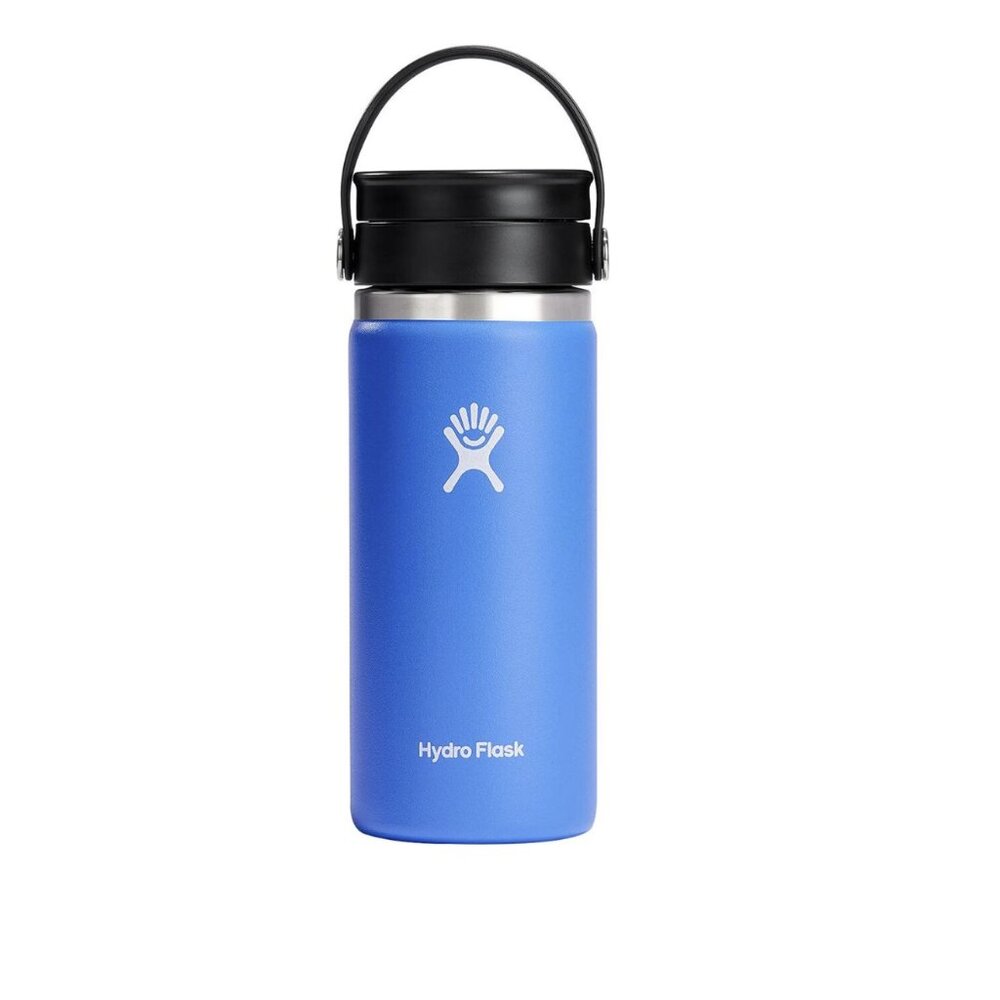 New Hydro Flex 16oz Wide Mouth Flex Sip Coffee Mug PACIFIC Blue, Travel Tumbler